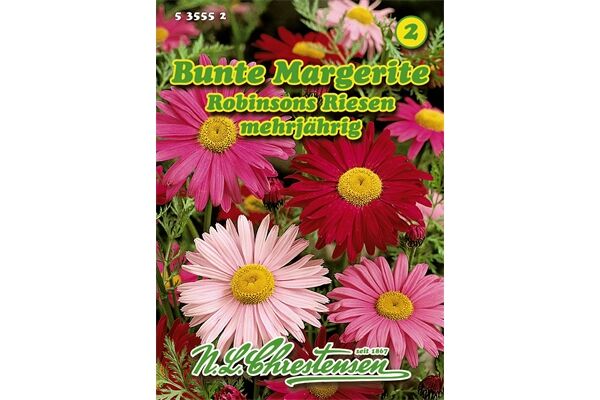 N.L. Chrestensen Saatgut Chrysanthemum Coccinea, Bunte Margerite,