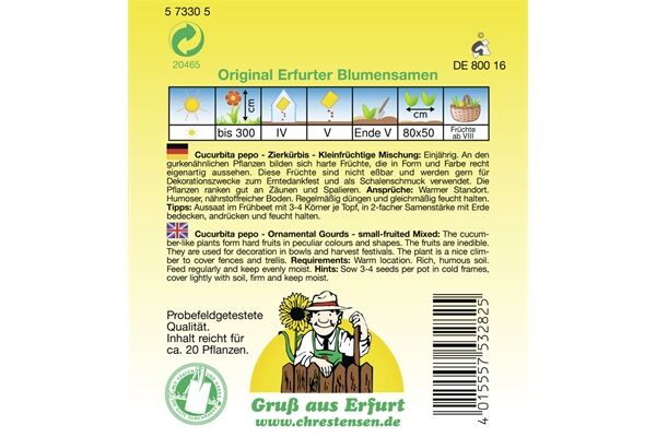  Cucurbita, Zierkürbis, Kleinfrüchtige Mischung