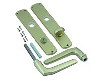 WC Drückergarnitur F2, Aluminium, 78 mm (silber)