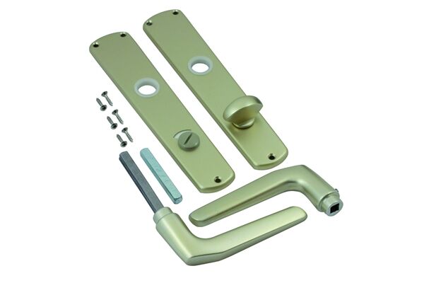  WC Drückergarnitur F2, Aluminium, 78 mm