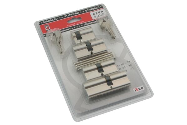  Profilzylinder F3, Gleichschließung, 4er-Set
