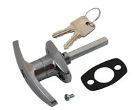 Garagenknebelschloß mit 2 Wende-Schlüsseln (chrom)