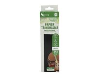 24 Papiertrinkhalme Cocktail, ø 6 mm, 15 cm (schwarz)