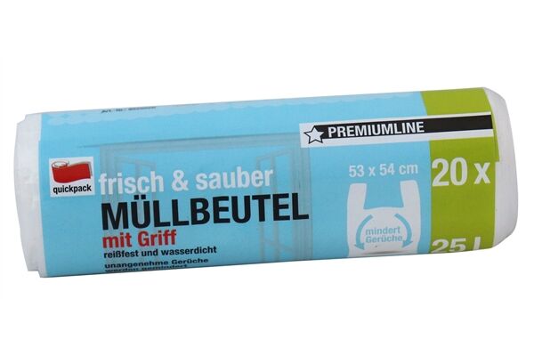  Müllbeutel Tragegriff, 20 St., extra stark, 25 L