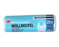 Müllbeutel Tragegriff, 20 St., extra stark, 35 L (transparent)