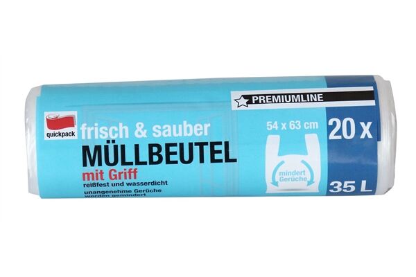  Müllbeutel Tragegriff, 20 St., extra stark, 35 L