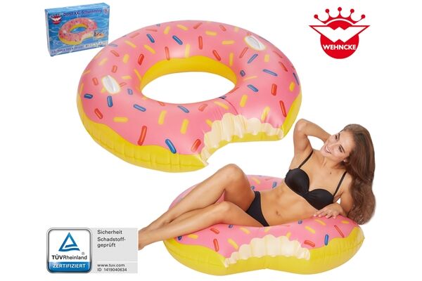 Happy People XXL-Schwimmring "Donut" 104 x 102 x 24 cm