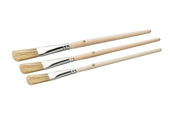  Emaillelackpinsel Set 3- tlg., Helle Borste