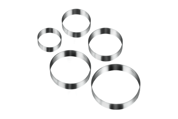 5 tlg. Ausstecher Set, Form: Rund