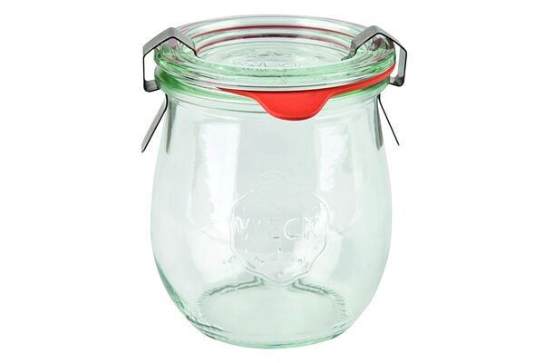  WECK Tulpenglas 220 ml, Glasdeckel, Gummiring