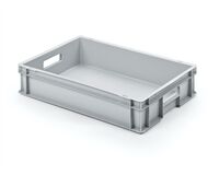Kunststoffbehälter, geschlossen 600x400x120 mm (grau)