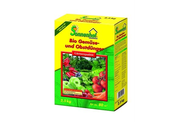Sonnenhof Bio Gemüse- / Obstdünger, 2,5 kg