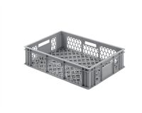 Kunststoffbehälter, vergittert 600x400x130 mm (grau)