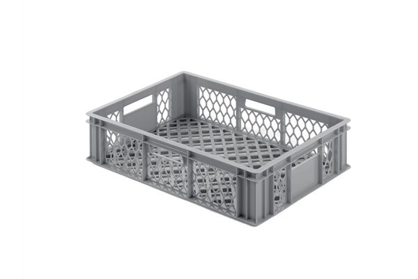  Kunststoffbehälter, vergittert 600x400x130 mm