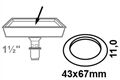  Ventilkelchdichtung konisch, Gummi, 1 1/2"