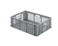 Kunststoffbehälter, vergittert 600x400x200 mm (grau)