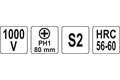  Schraubendreher VDE, PH 1 x 80 mm