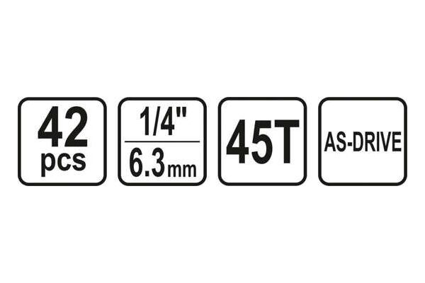  42 tlg. Steckschlüssel Set