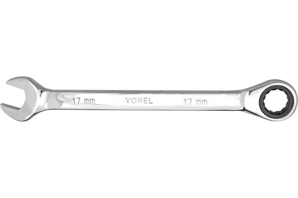  Gabelring-/Maulschlüssel, 15 mm mit Ratsche