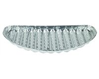 Alu-Einweggrillschale 32,5x19x1,5cm halbrund 3 St. (silber)