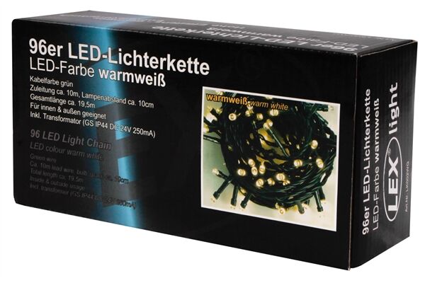  Lichterkette 96 LEDs, WW, 10 m