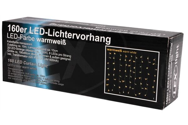  Lichtervorhang LED, WW, 1,9 x 0,8 m