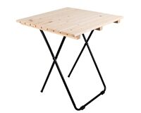 Holz-Metall Klapptisch, ca. 45 x 45 x 50 cm (weiß)