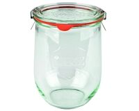 WECK Tulpenglas 1062 ml, Glasdeckel, Gummiring