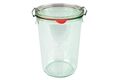  WECK Sturzglas 850 ml, Glasdeckel, Gummiring