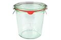  WECK Sturzglas 580 ml, Glasdeckel, Gummiring