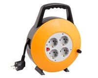 Kabeltrommel Haushalt, 15 m (schwarz/orange)