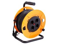 Kabeltrommel Profi, 50 m (schwarz/orange)