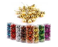24 tlg. Christbaumkugeln Set, Kunststoff, Ø 3 cm