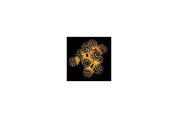  Lichterkette, Batterie, 10 x LED, WW, 1,2 m
