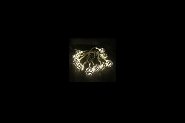  Lichterkette, Batterie, 10 x LED, WW, 1,5 m