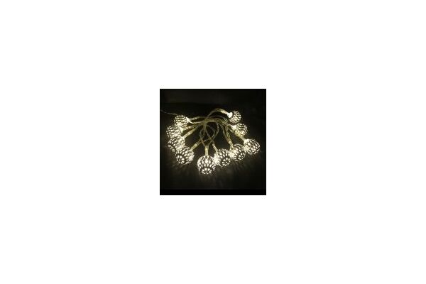  Lichterkette, Batterie, 10 x LED, WW, 1,5 m
