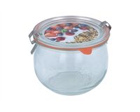 WECK Tulpenglas 580 ml, Glasdeckel, Gummiring