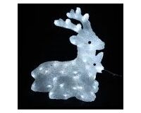 Deko Hirschfigur, Acryl, LED, 32,5 x 18 x 34,5 cm