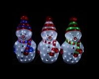 Deko-Schneemann, Acryl, LED, 46 x 26 x 16 cm