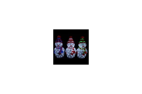  Deko-Schneemann, Acryl, LED, 46 x 26 x 16 cm