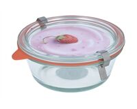 WECK Gourmetglas 300 ml ,Glasdeckel,Gummiring,K