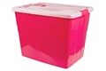  Box mit Deckel und Rollen, PP, 46x62x45 cm, 80 L