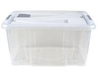 Box mit Deckel, PP, 29x62x45 cm, 60 L (transparent)