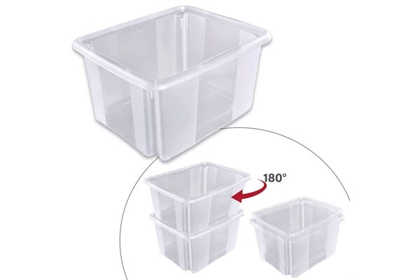  Dreh-/Stapel-Box, PP, 22x42x34,5 cm, 24 L