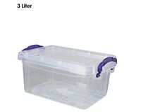 Box mit Deckel & Griffen, PP, 11,5x26x17 cm, 3L (transparent)