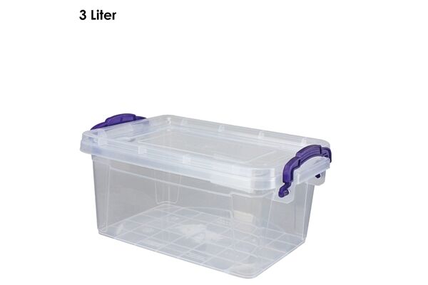  Box mit Deckel & Griffen, PP, 11,5x26x17 cm, 3L