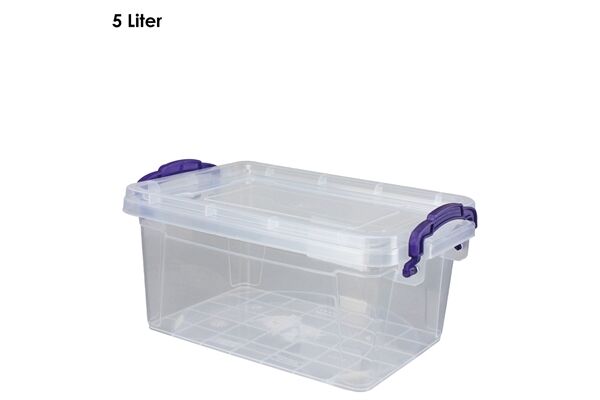  Box mit Deckel & Griffen, PP, 13,5x31x20 cm, 5 L