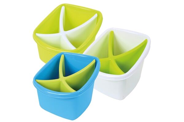  Besteckabtropfkorb, 2-teilig, PP, 14x17x17 cm,