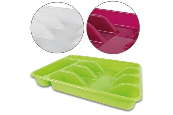  Besteckkasten mit 5 Fächern, PP, 4,5x26x33,5 cm,