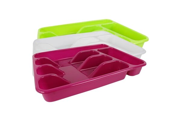  Besteckkasten mit 5 Fächern, PP, 4,5x26x33,5 cm,